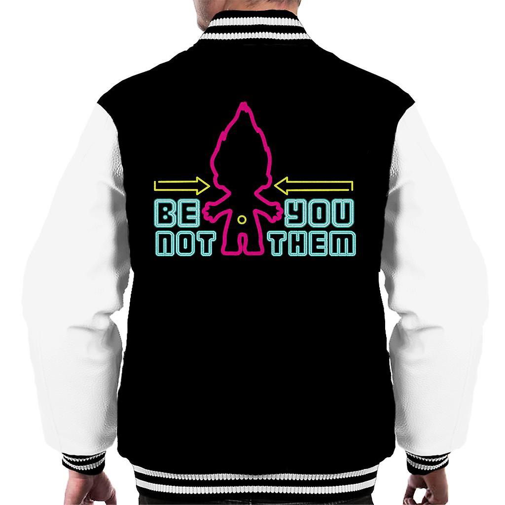 Trolls Neon Silhouette Be You Not Them Men's Varsity Jacket
