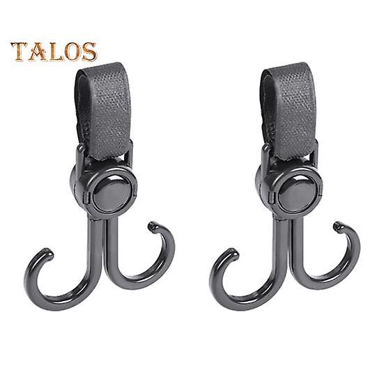 2Pcs Stroller Hook Double Hook Strong Load-bearing Bag Hook Multi-purpose Bicycle Electric Cart Hook