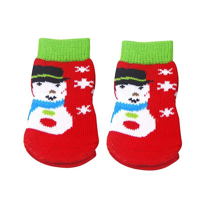 4pcs Cartoon Pet Dog Socks