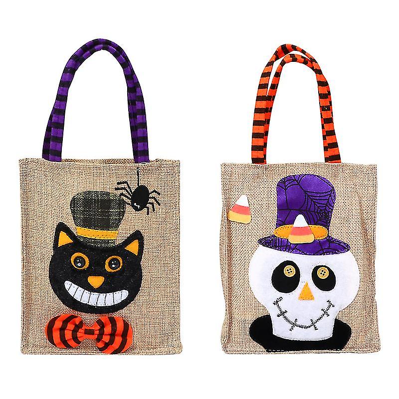 2pcs Tote Candy Bag For Halloween Decorations