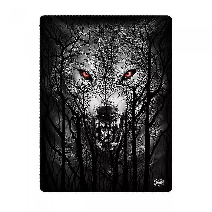 Spiral Forest Wolf Double Sided Blanket