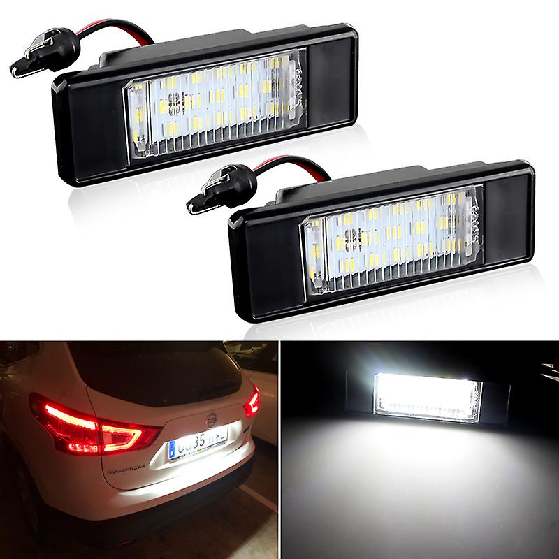 2pcs Error Free Xenon White Led License Plate Light For Infiniti Q50 Nissan Primera P12 Nv200 Pathfinder R51 Versa Qashqai J10