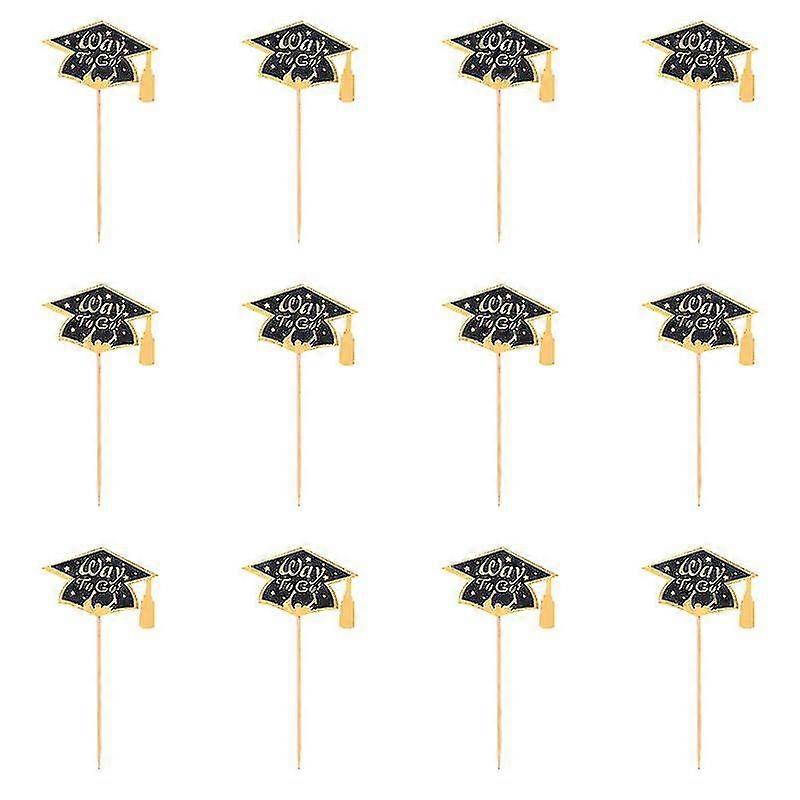 12pcs cake decorations , Graduation Party Supplies