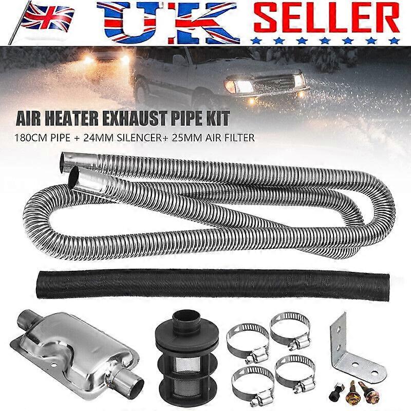 1 Set Diesel Heater 180cm Exhaust Pipe + Muffler + Air Filter + Clamp + Air Pipe w12728143