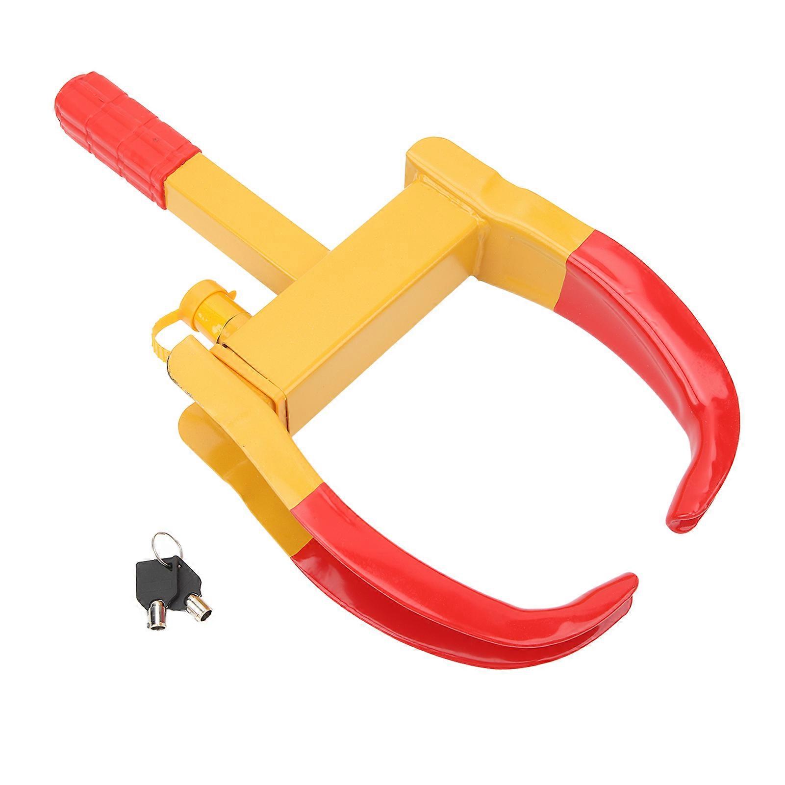 Car Wheel Tire Lock with Soft Coated Clip Strong Fixation Force Security Tire Locking Devices for Trailers Vehicles E2U811