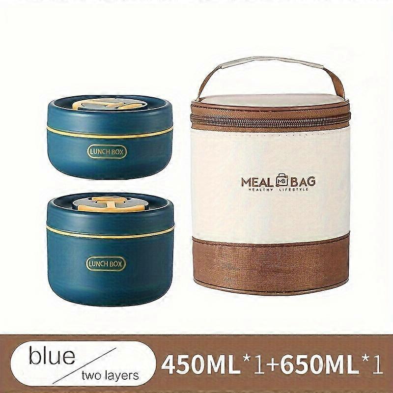 Triple-layer Insulation Bento Lunch Box - Advanced Thermal Technology for Hot or Cold Food, Insulated Design, Vacuum-sealed, Durable Stainless Steel -
