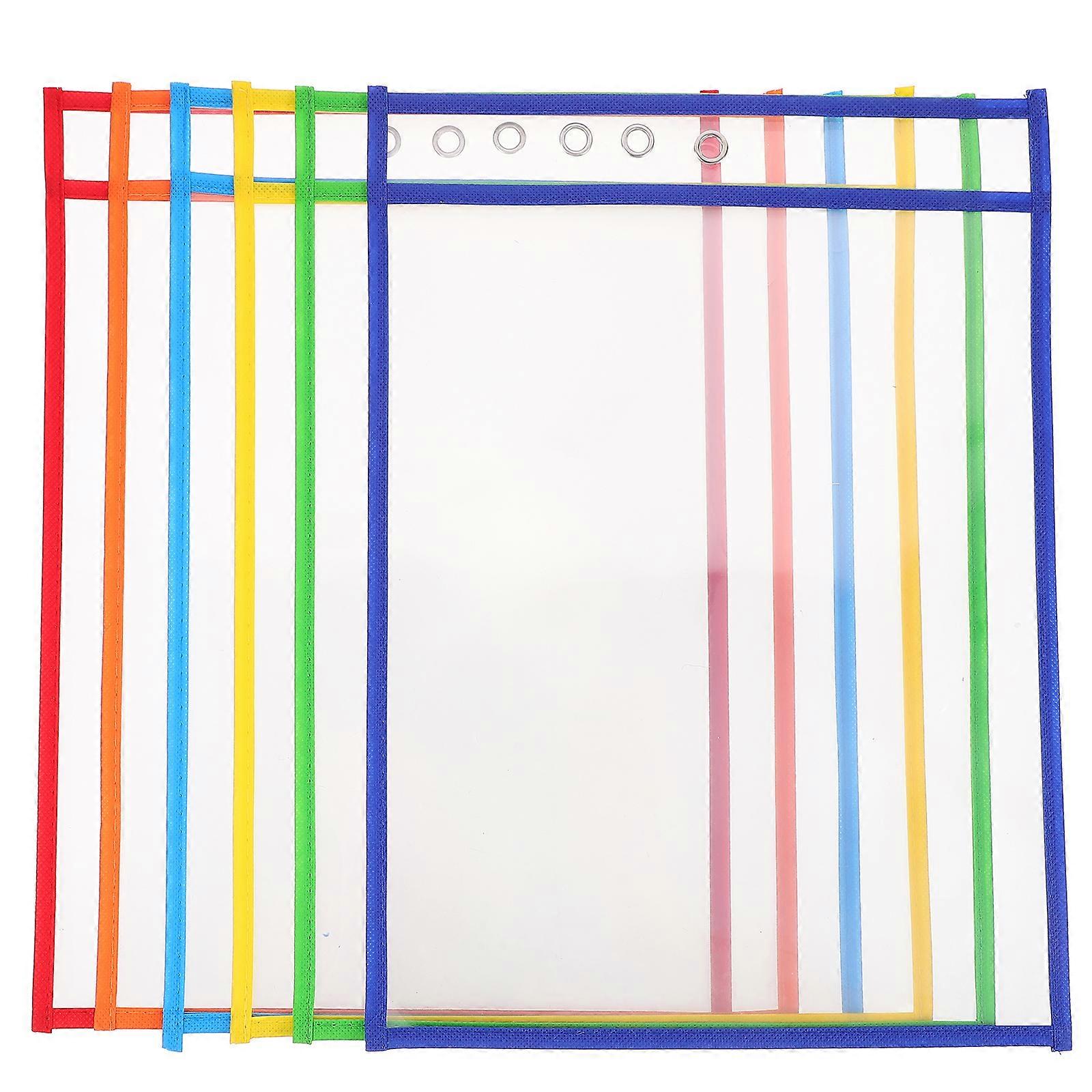 6pcs Clear File Sleeves Multifunktions-Dokumenten-Dateihalter-Protektoren Papier-Organizer