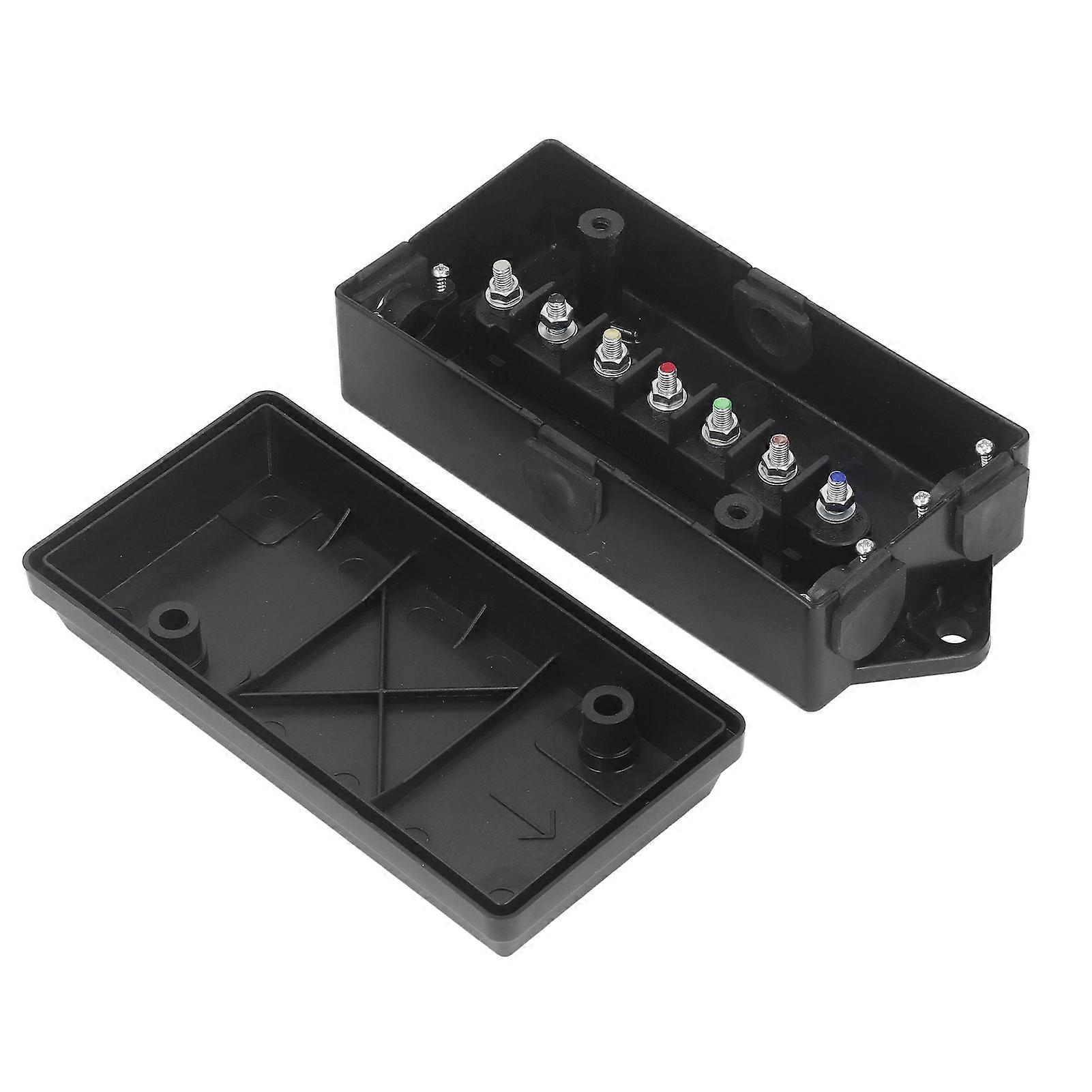 Trailer Junction Box 7 Way ABS Terminal Connector Waterproof Distribution Block for Power