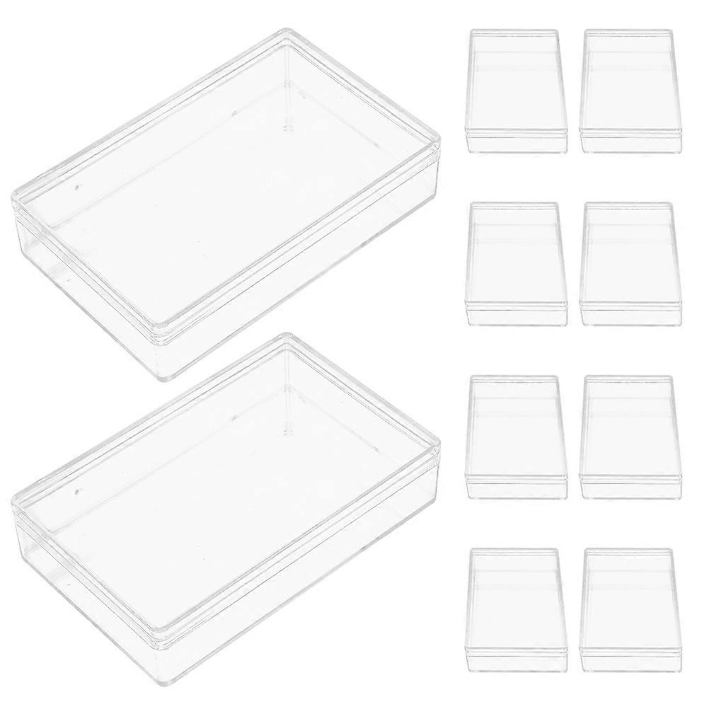 12pcs Clear Box with Lids Storage Candy Boxes Containers Rectangle Clear Boxes for Chocolate