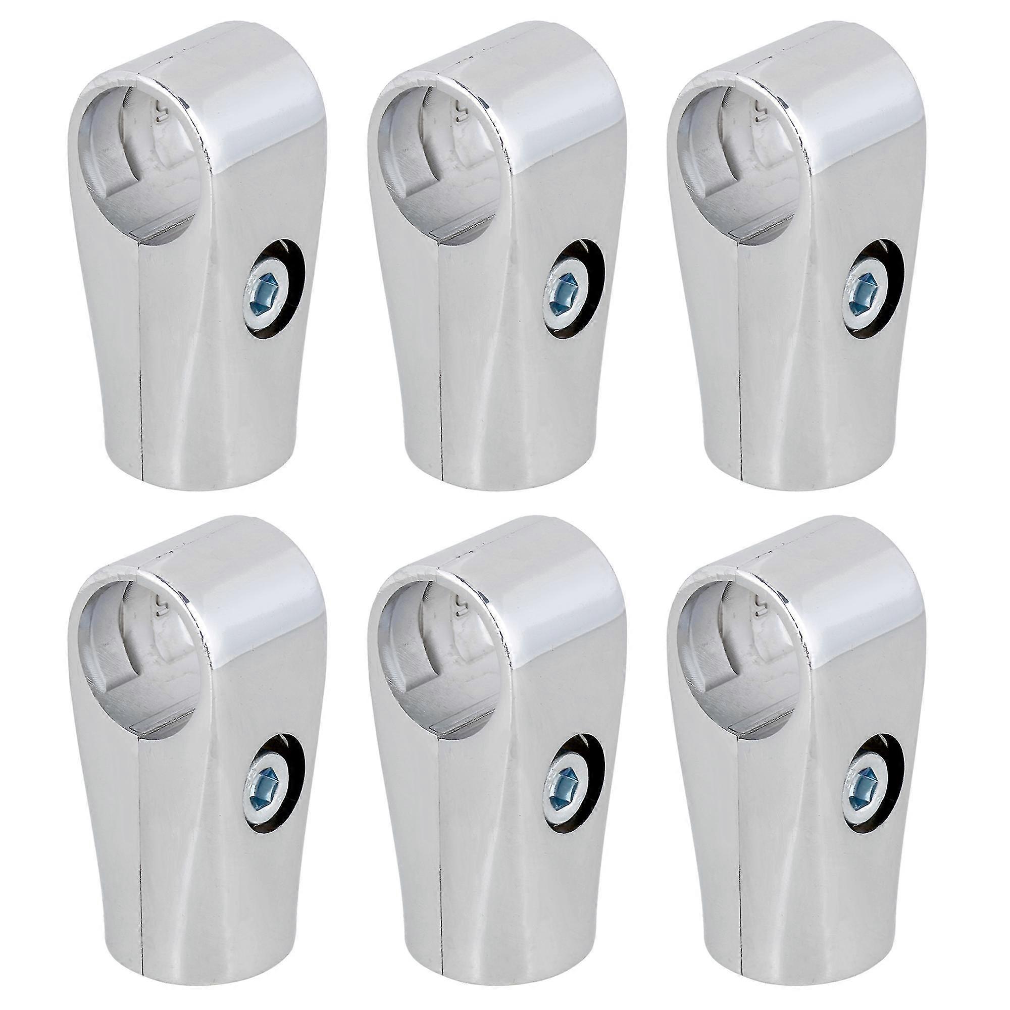 6 X Display Rack Fittings 25mm Inner Dia Two-Way Tube Connectors