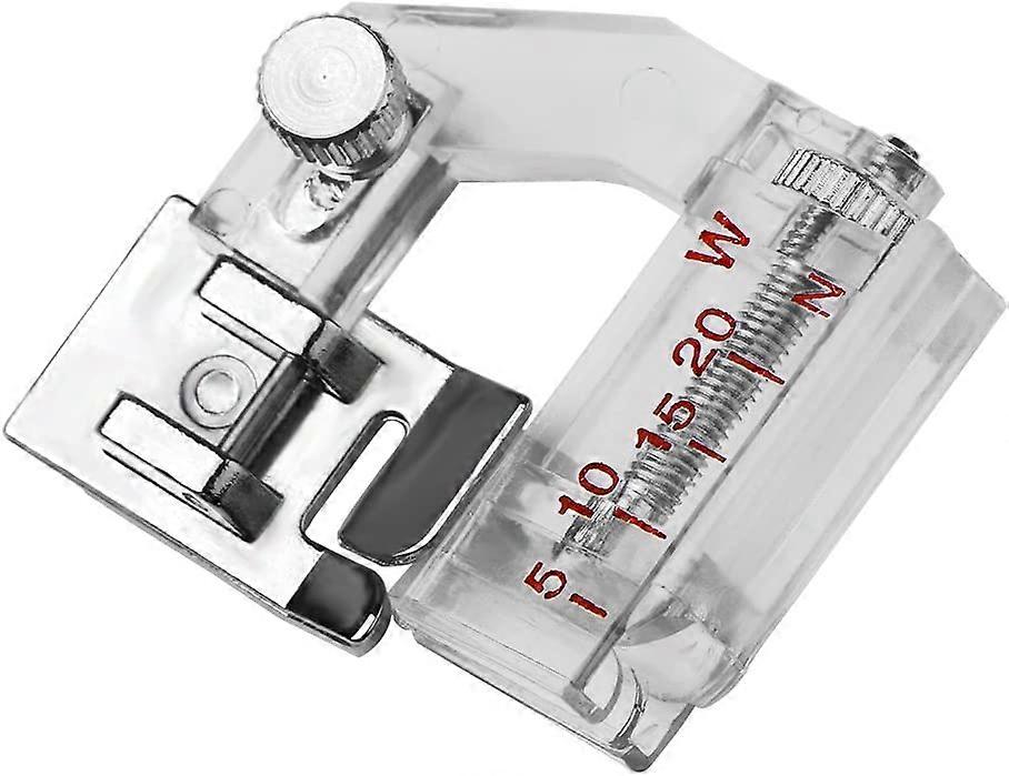 Adjustable bias tape binding foot