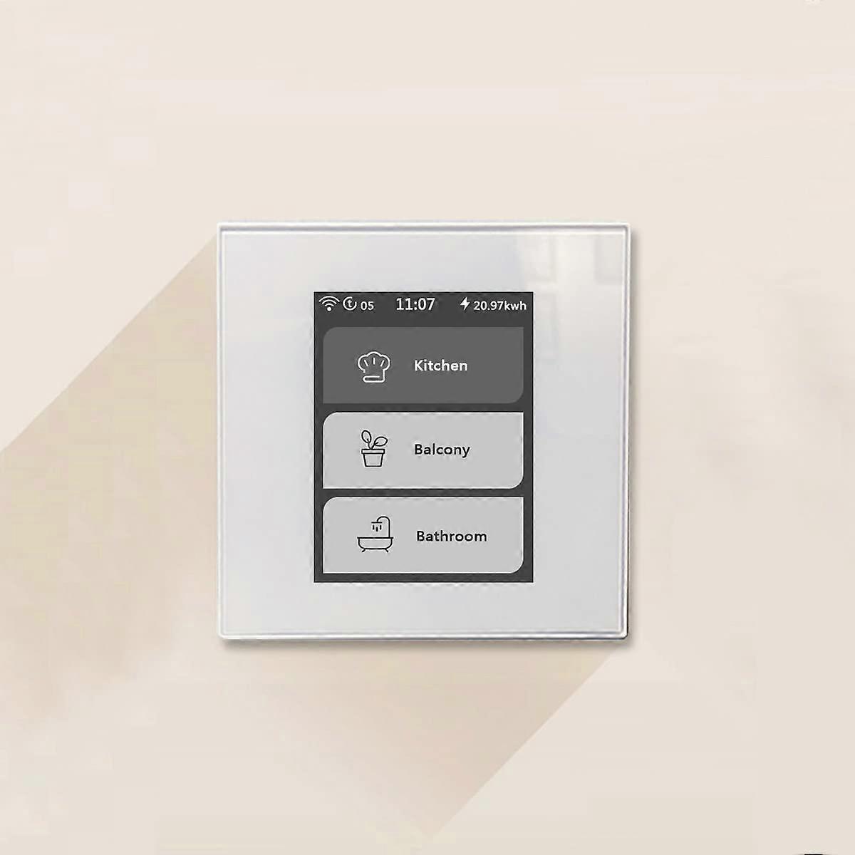 LCD Smart Light Switch Works with Tuya Smart Life App, 4 in 1, via WiFi, Supports Alexa & Google Home & SmartThings & IFTTT, Neutral Conductor Require