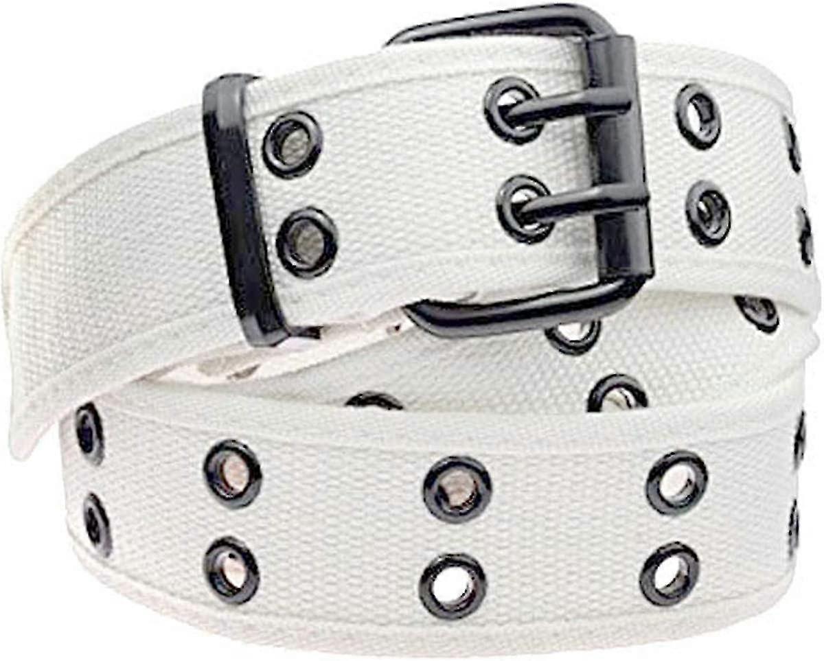 Ceintures web Canvas pour hommes et femmes, ceinture à double trou à sangles
