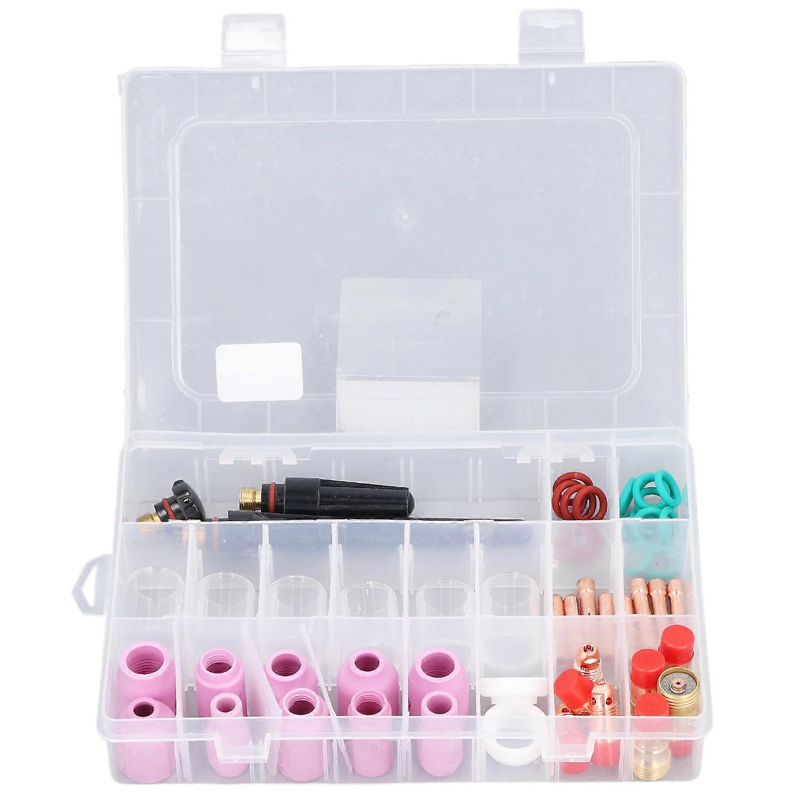 55Pcs TIG Welding Torch Accessories Kit Replacement Welding Gasket Kit for WP?17 18 26