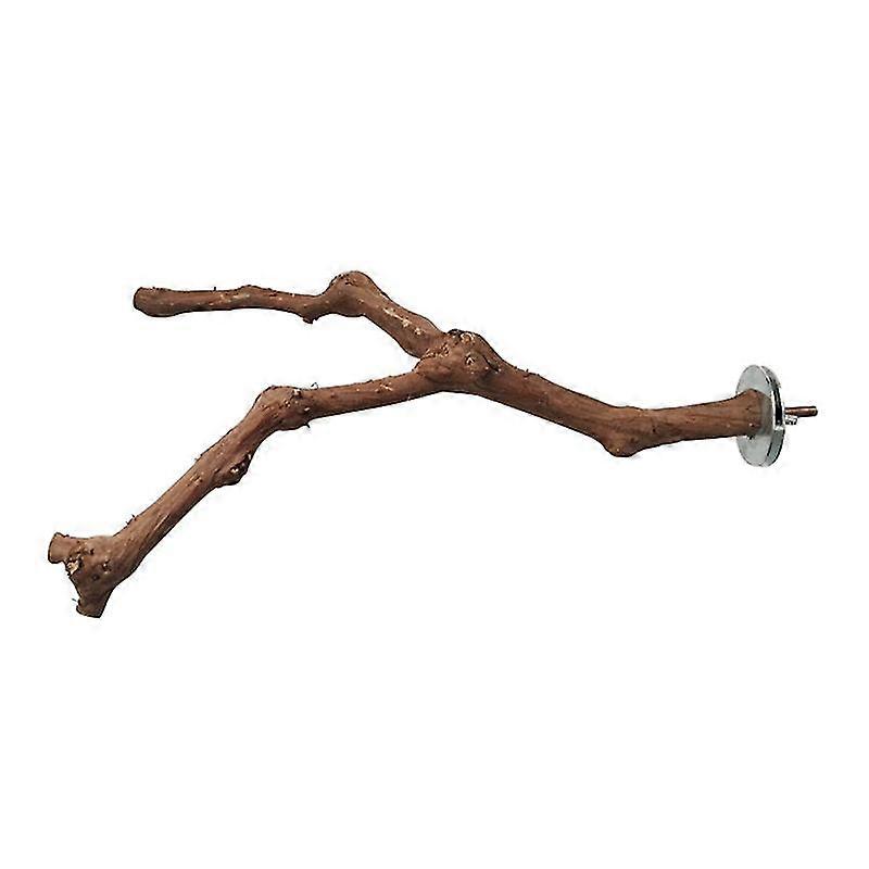 1pc parrot standing rod bird training toy wood branch plaything (random style)