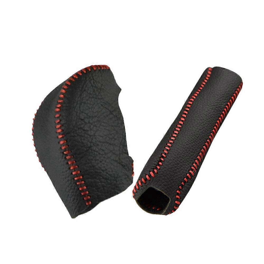 Leather Covers for Creta Ix25 2017-2019 Car Handbrake AT Head Shift Knob Cover Shift Cover
