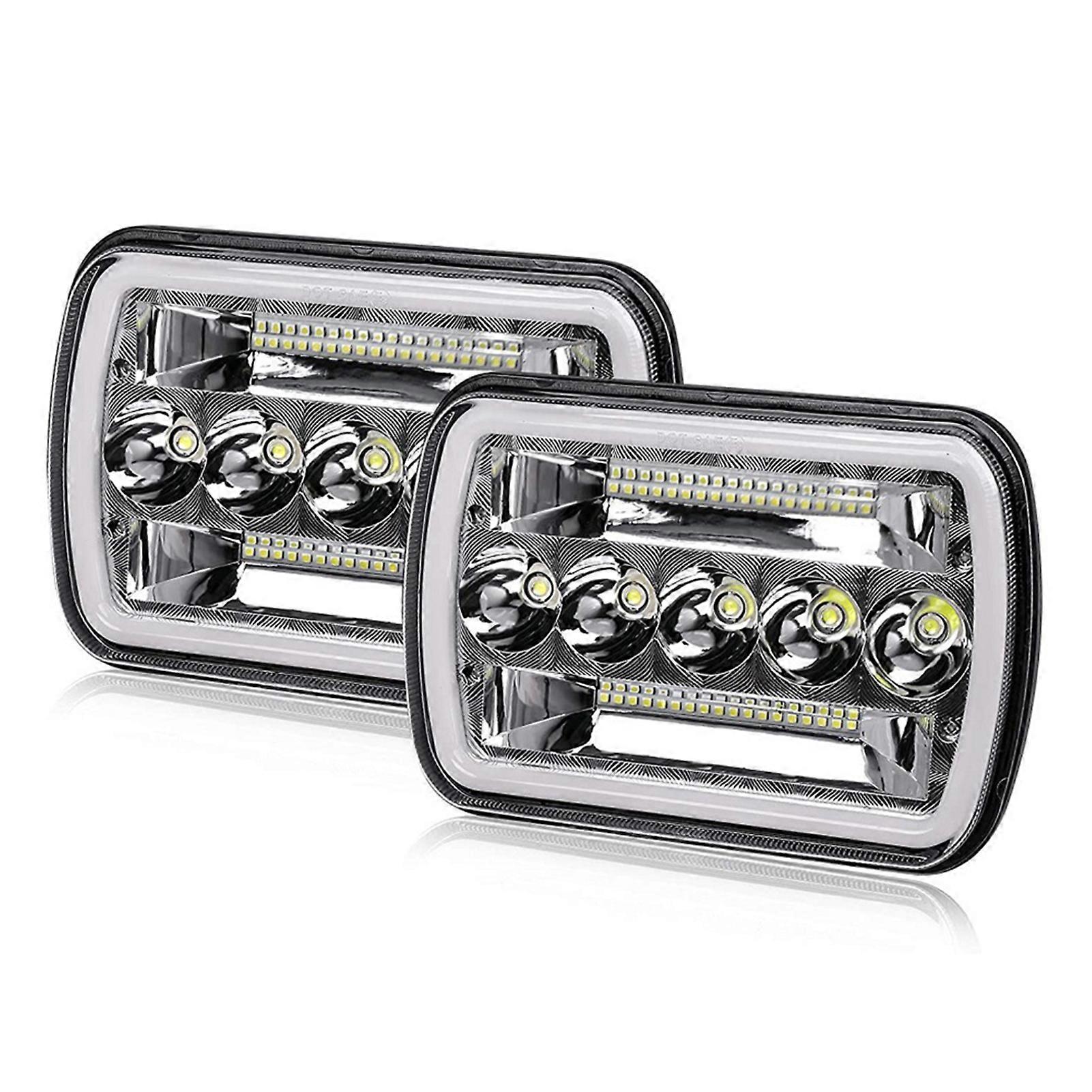 7 tommers kvadrat arbeid lys bil frontlykter bil langt nær stråle spotlights for van