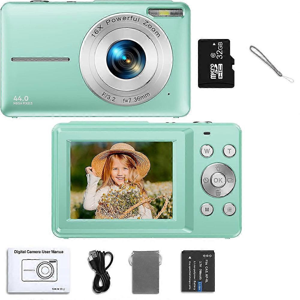 Digital Camera Children Camera for Children Camcorder with 16x Zoom Compact Cameras 1080P 44MP Cameras for Beginner Photography