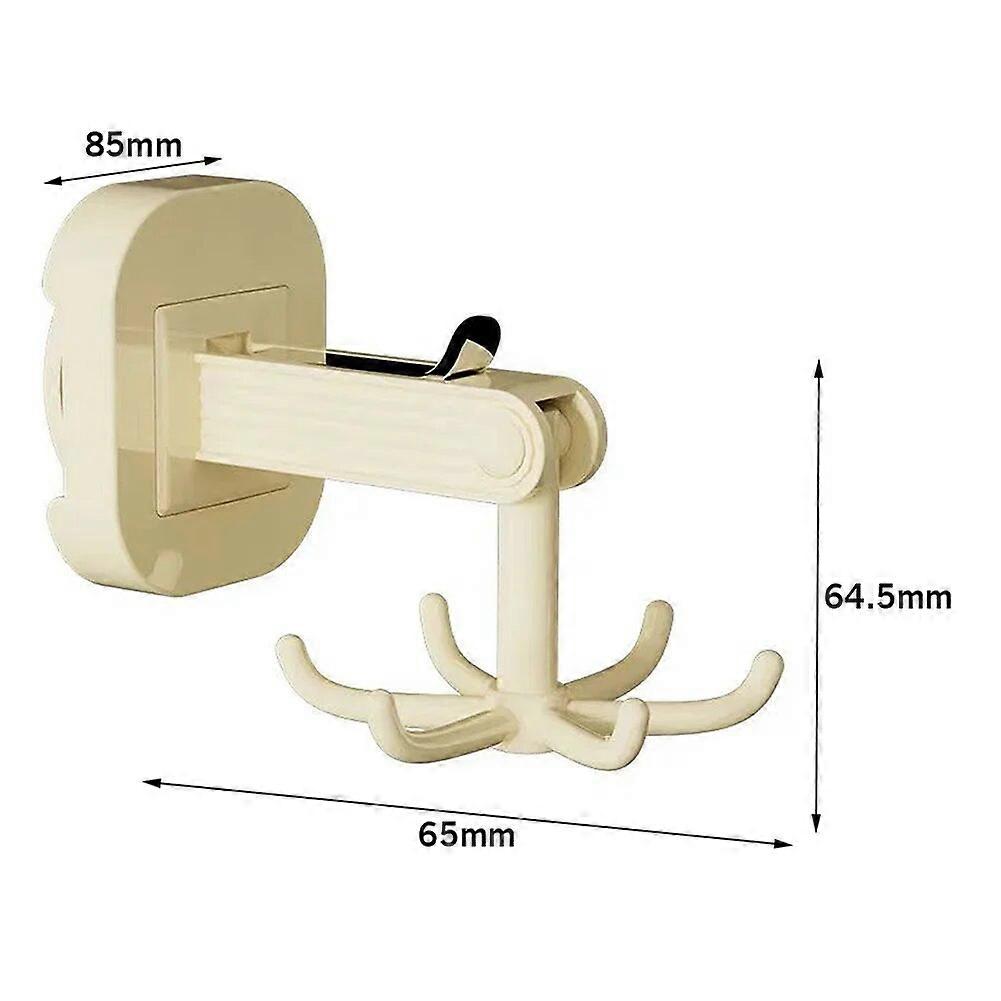 Multifunctional Rotating Hook,No Punching Kitchen Suction Cups,Wall Mounted Rack with Six Claws for Key,Watch,Necklace Storage