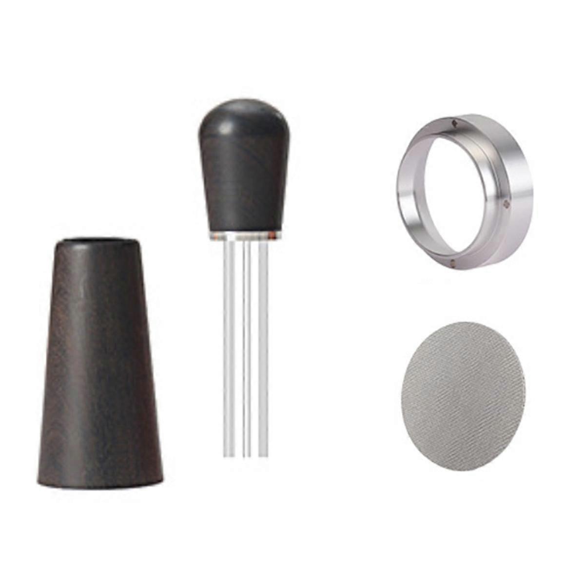 Kaffeerührer Verteiler Nadel Kaffeerührer Espresso Edelstahl Pulverring-Set C