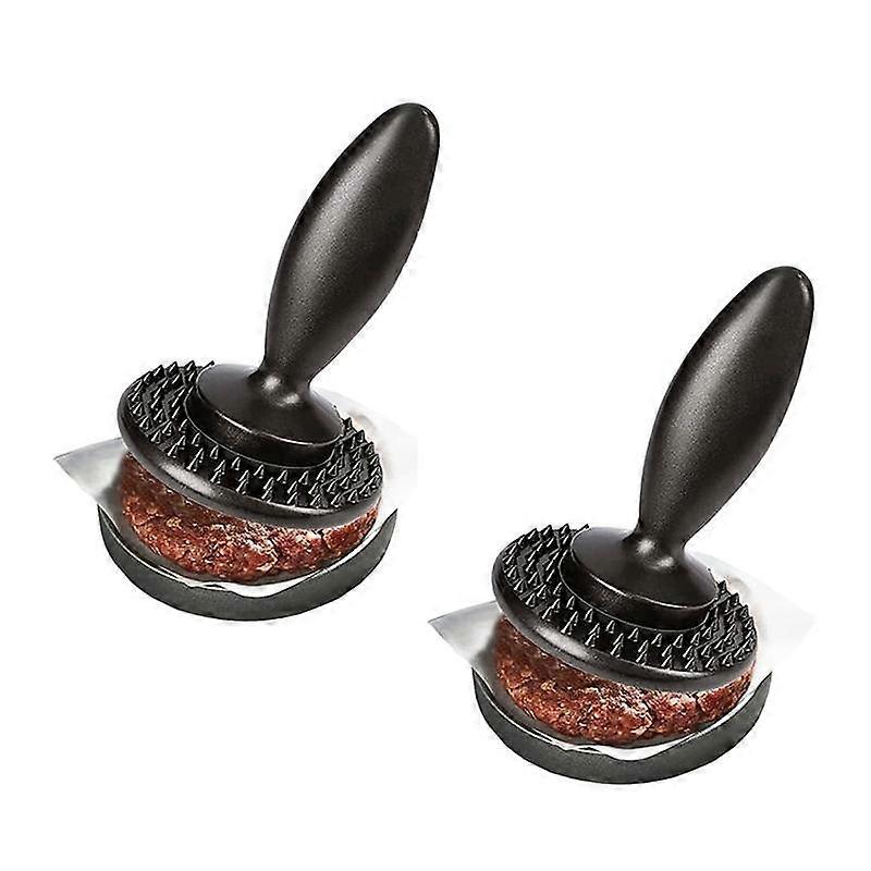 2Pcs Reversible Meat Tenderizer and Pounder, 3-In-1 Dual Sided Meat Tenderizer, Hamburger Press Pat