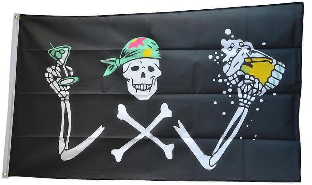 90*150cm PIRATE with BEER Flag Skull and crossbones