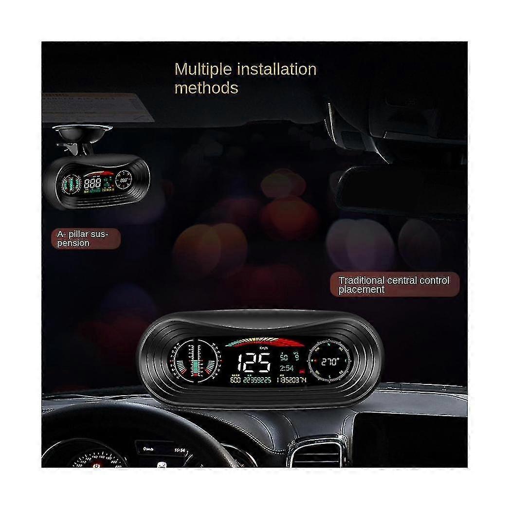 P18 Hud Car 4x4inclinometer Off-road Gps Tracker Speedometer Gradient Meter Auto Tools For All Car