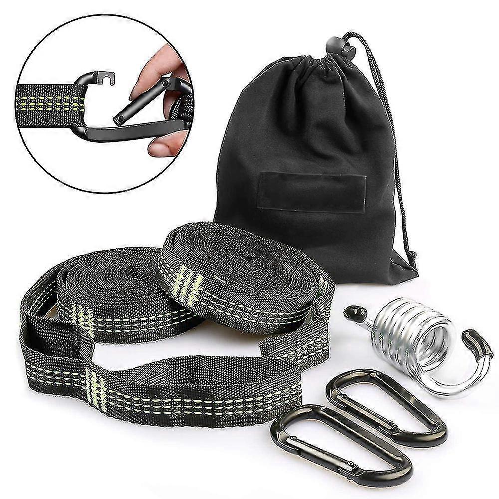 Hammock Attachment Tree Swing Attachment Hanging Chair Set 3 Meters X 2.5cm Max 500kg, 15 + 1 Loops (polyester) 2 Carabiners + Hanging Chair Accessori