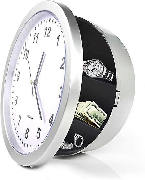 Wall Clock With Hidden Safe Storage