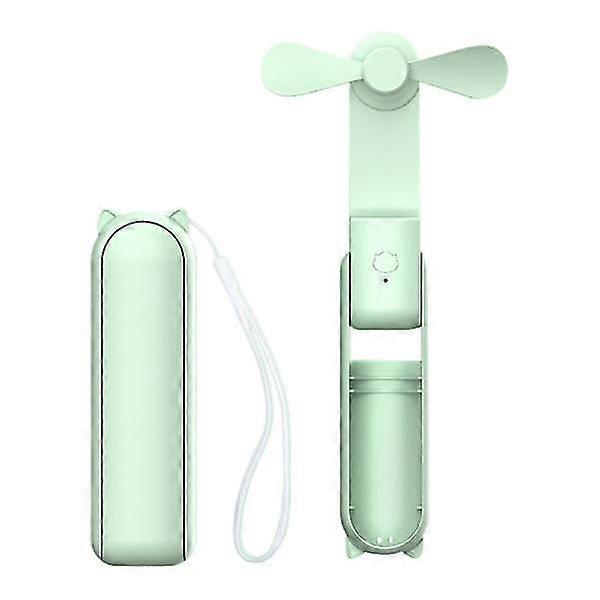 Handheld Mini Portable Small Fan Foldable Fan Student Green
