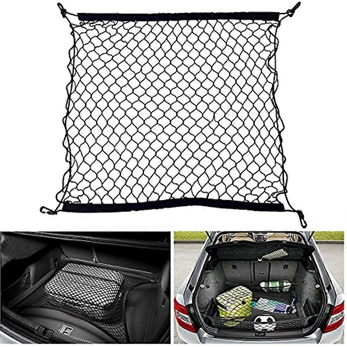 Aoopoo Black Cargo Net Nylon Car Net For Cargo Fixed Cars Trucks Pickups Luggage Carrier Netpet Guard Netcar Net