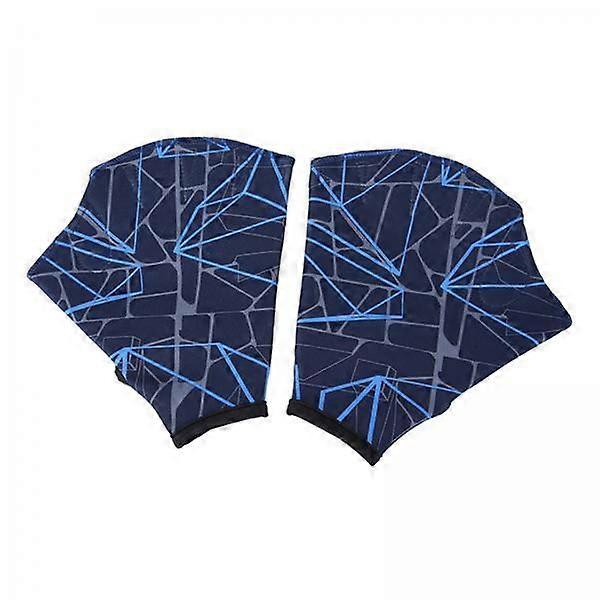 2xצפרדע סוג חגורות שחייה יד שחייה משוט משוט סנפירים כחול דקל L