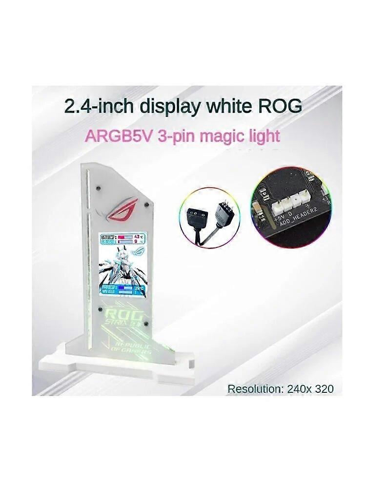 2,4-Zoll-LCD-Display-Grafikkartenhalterung VGA-Halter Unterstützung RGB CPU GPU RAM Monitor AIDA64 für PC Gamer Cabinet