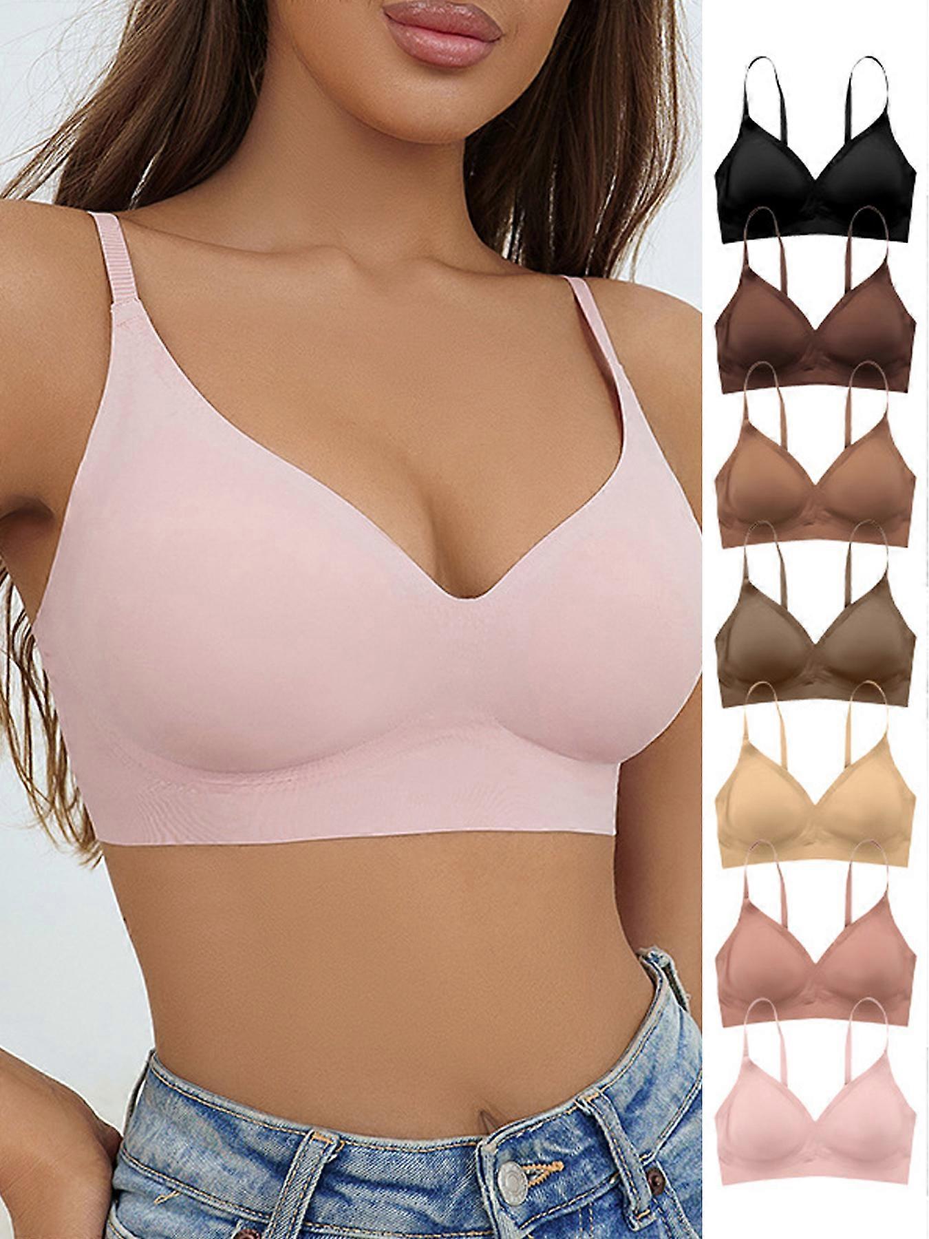 Suurikokoiset pehmeät tukevat push-up-rintaliivit naiset Saumaton yksiosainen langaton urheilu