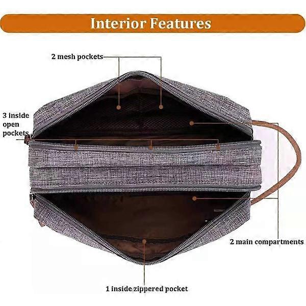 1 pcs Large Capacity Toilet Bag Grey
