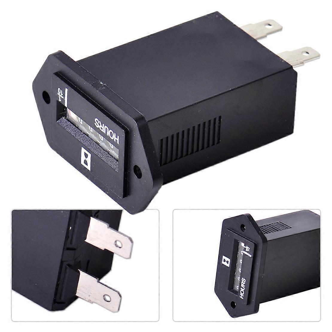 DWCX AC 100-250V Sealed Hour Meter Hitchener Counter Clock 6 Digit Display Electromechanical Engine Generator Truck Car Boat~31270