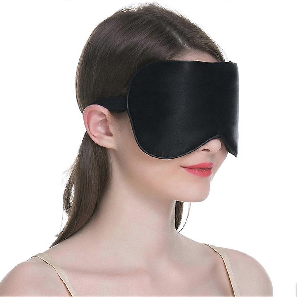 Silk Sleep Mask for A Full Night's Sleep Blindfold with Adjustable Strap Blocks Light Eye Cover for Travel