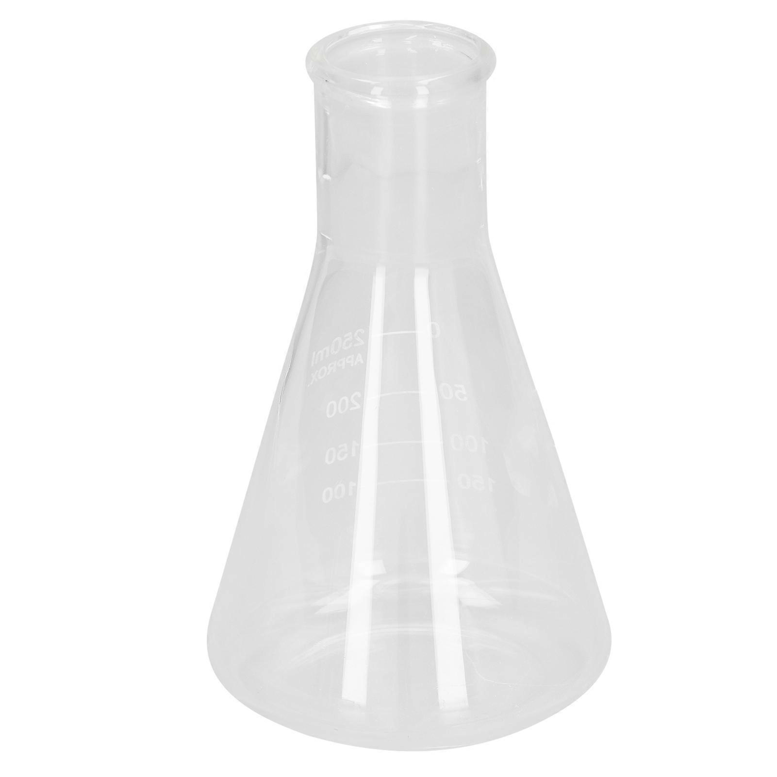 250ml Laboratory Chemistry Thickened Borosilicate Glass Narrow Mouth Erlenmeyer Flask