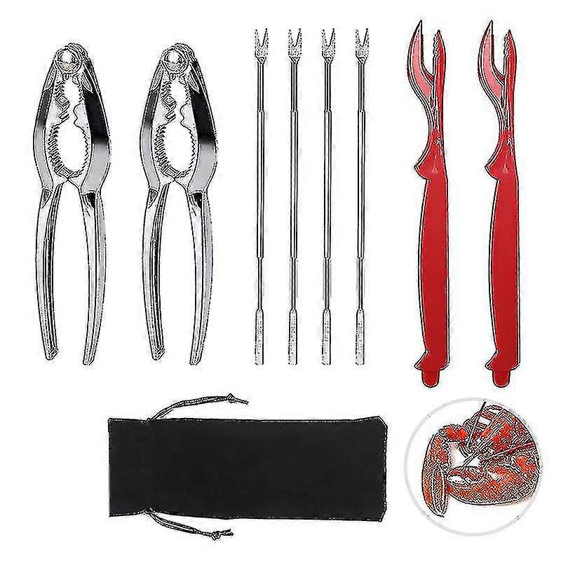 Crab Crackers And Tools, Lobster - 2 Crab Leg Crackers And 4 Crab Leg Forks Sturdy & Durable & Rust (haoyi