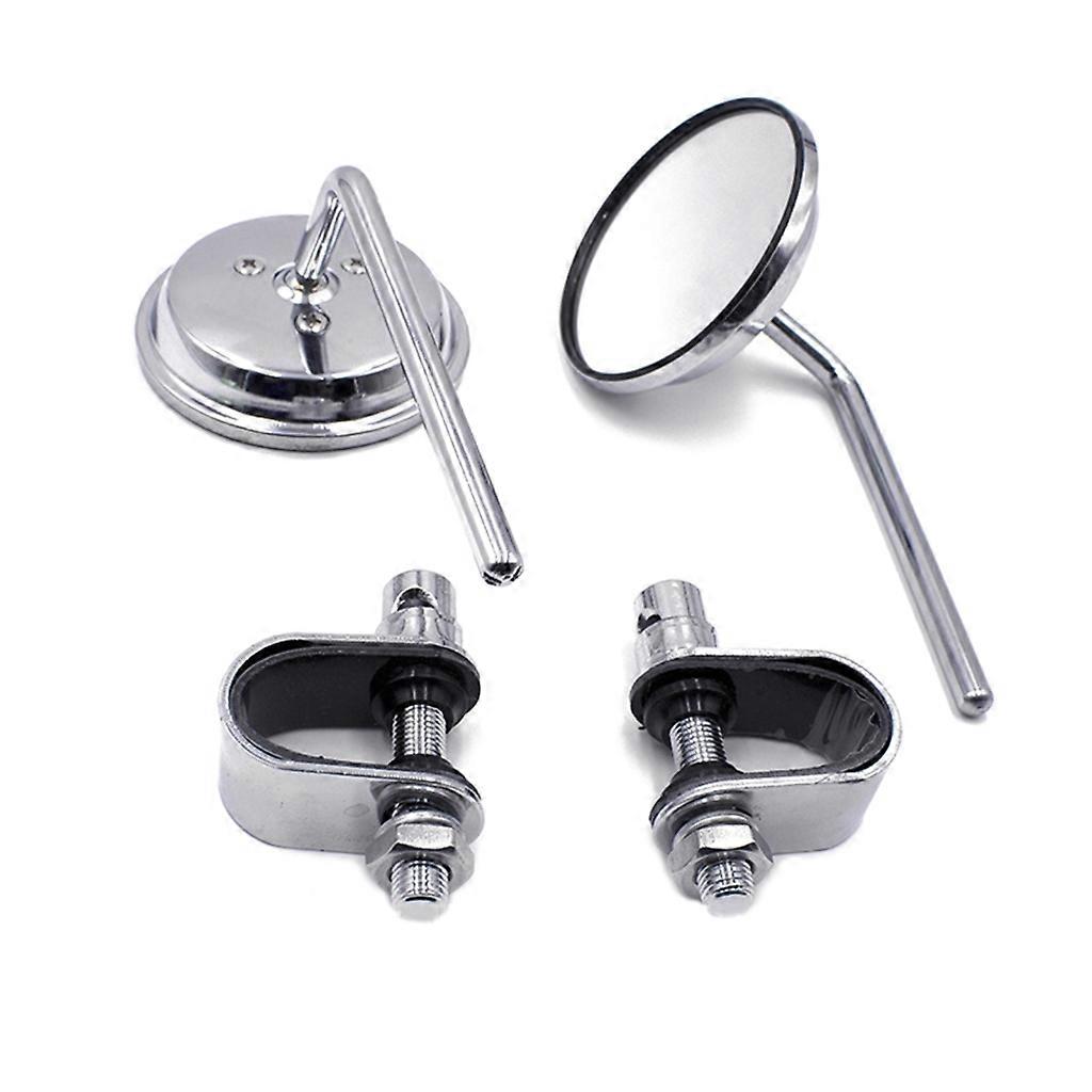 Motorcycles Handlebar End Adjustable Rearview Mirror Reflector Convex Mirror For 7/8" 22mm Bar End Electric Vehicle 2pcs