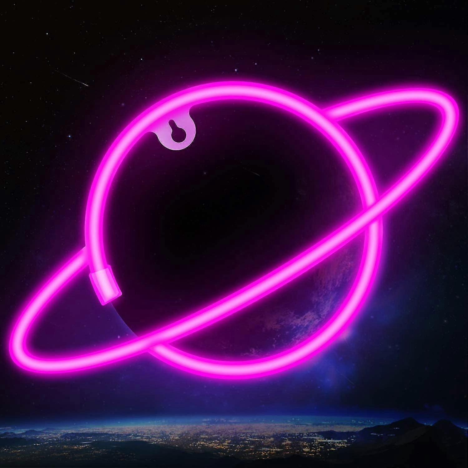 planeta neony lampki led lampka nocna neony światła ładowanie / bateria usb