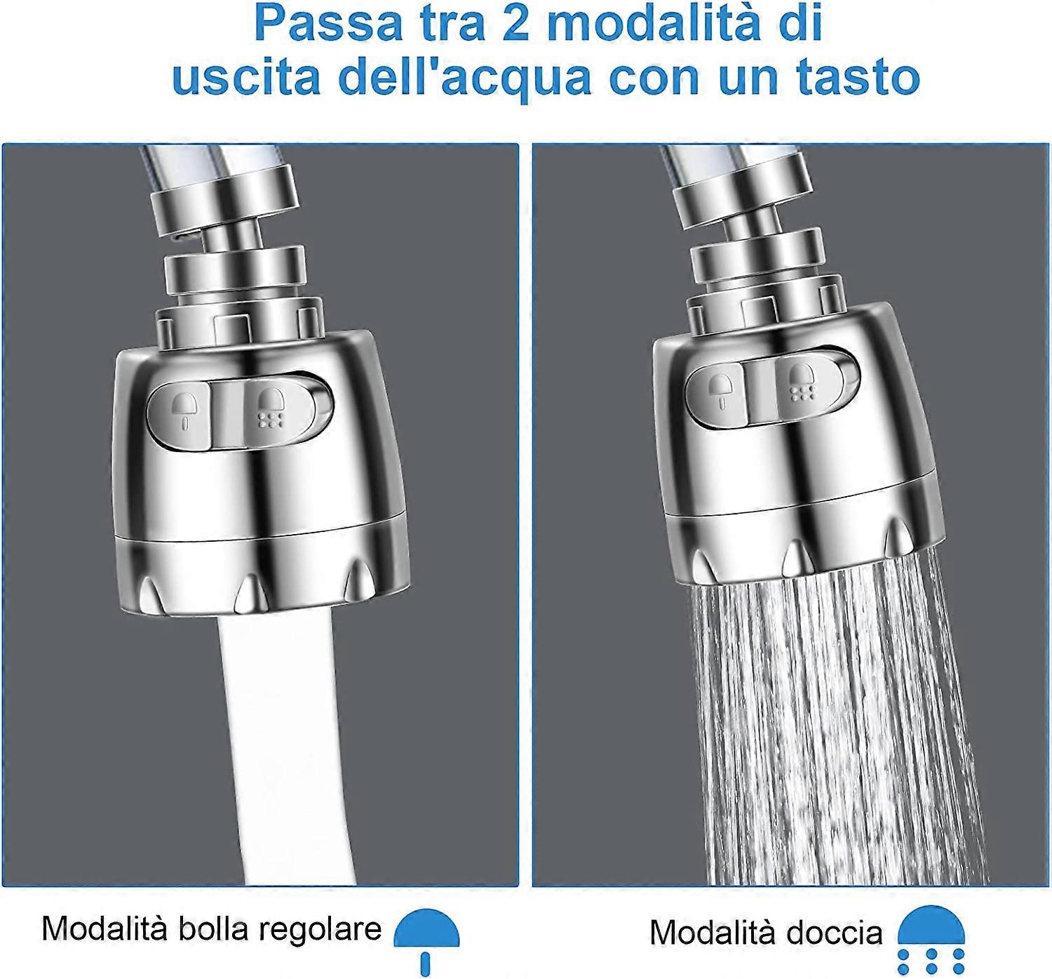 Faucet Aerator, Kitchen Faucet Nozzle With 360 Rotation, Faucet Nozzle With 2 Water Flow Modes, Universal Easy Installation For Most Conventional Fauc