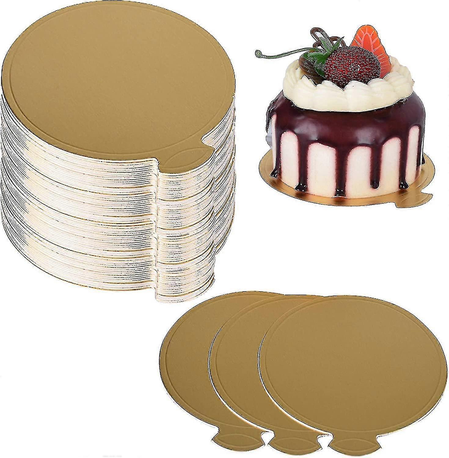 100 stykker gullmousse kakebrett - engangs papp står for kaker, bryllup