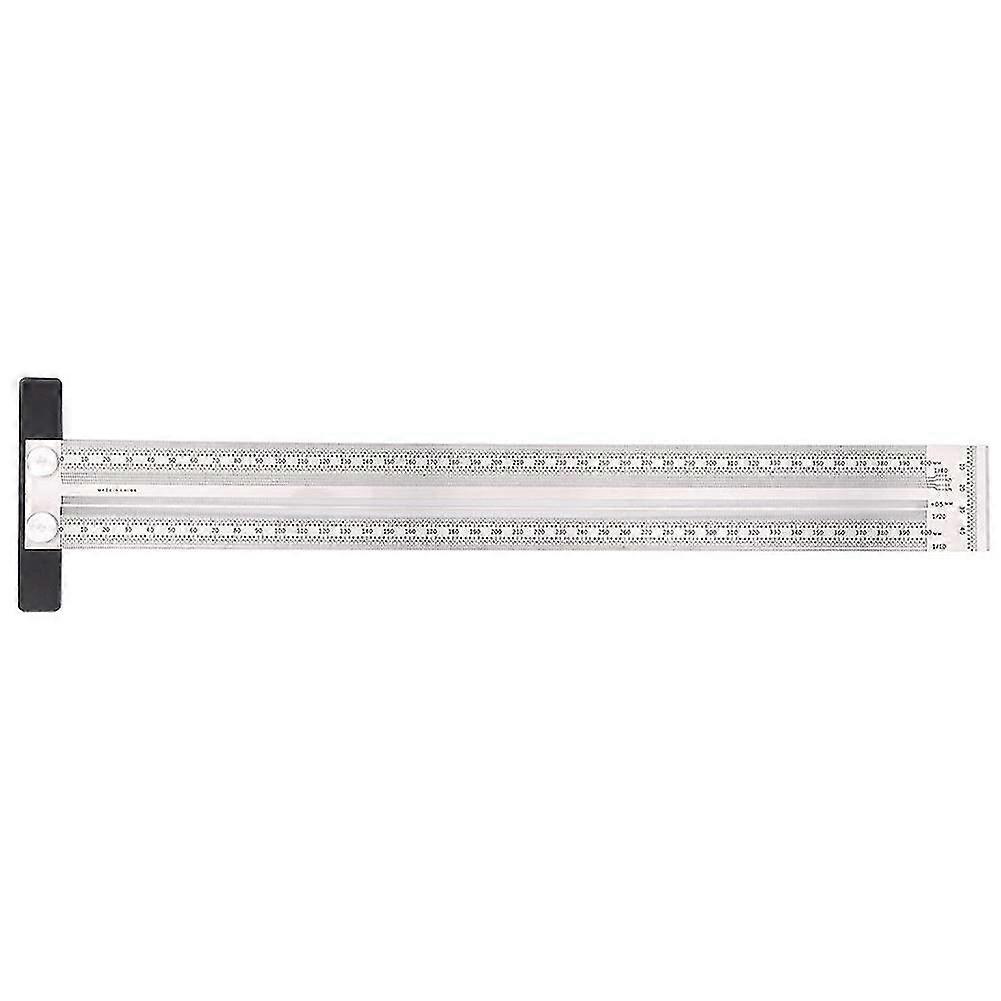 400mm Stainless Steel Scribing Ruler Line Marking Angle Square Measuring Carpentry Tool