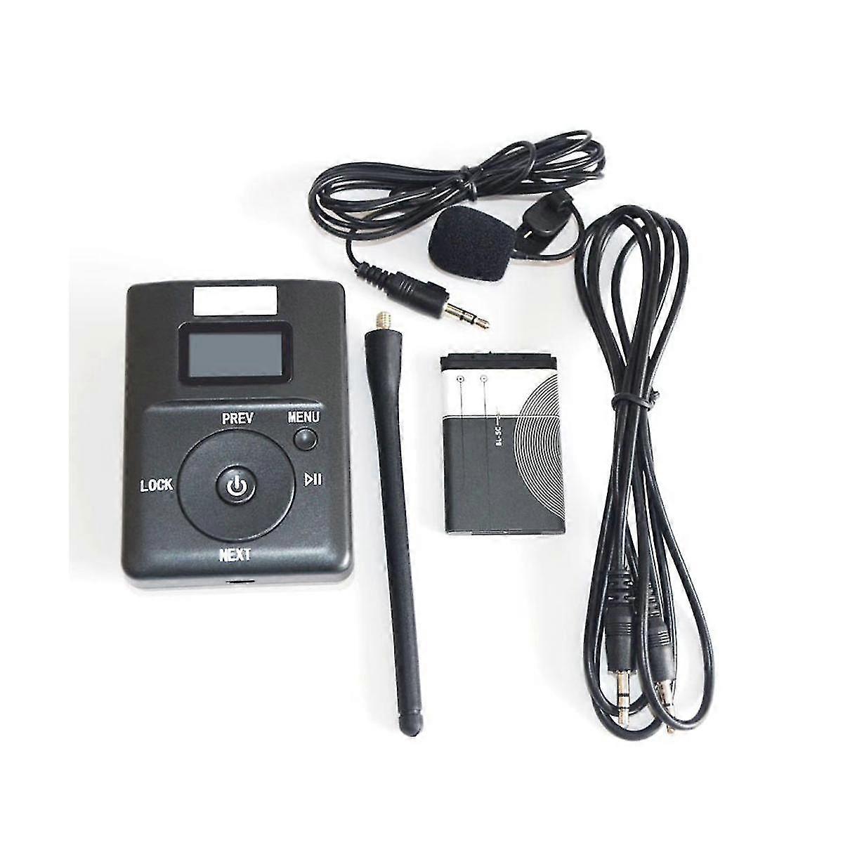 Mini trasmettitore FM digitale stereo portatile Stazione radio FM Broadcast con supporto microfono Tf Card Aux