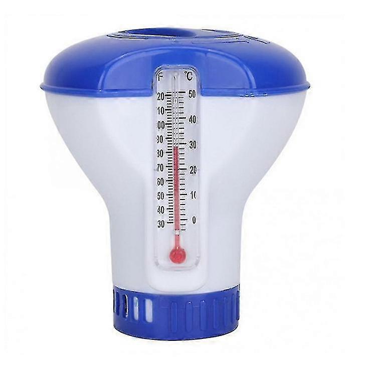 Floating Swimming Pool Chlorine Dispenser And Thermometer Swimming Pool Automatic Dispenser Floating Water Pill Floating Cup Disinfection Dispen