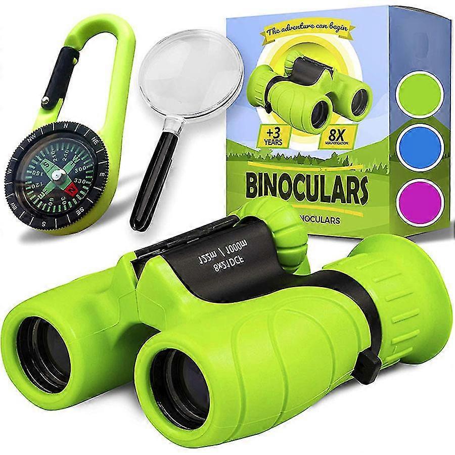 Kids Binoculars 8x21 Complete Set With Magnifying Glass for Boys and Grils