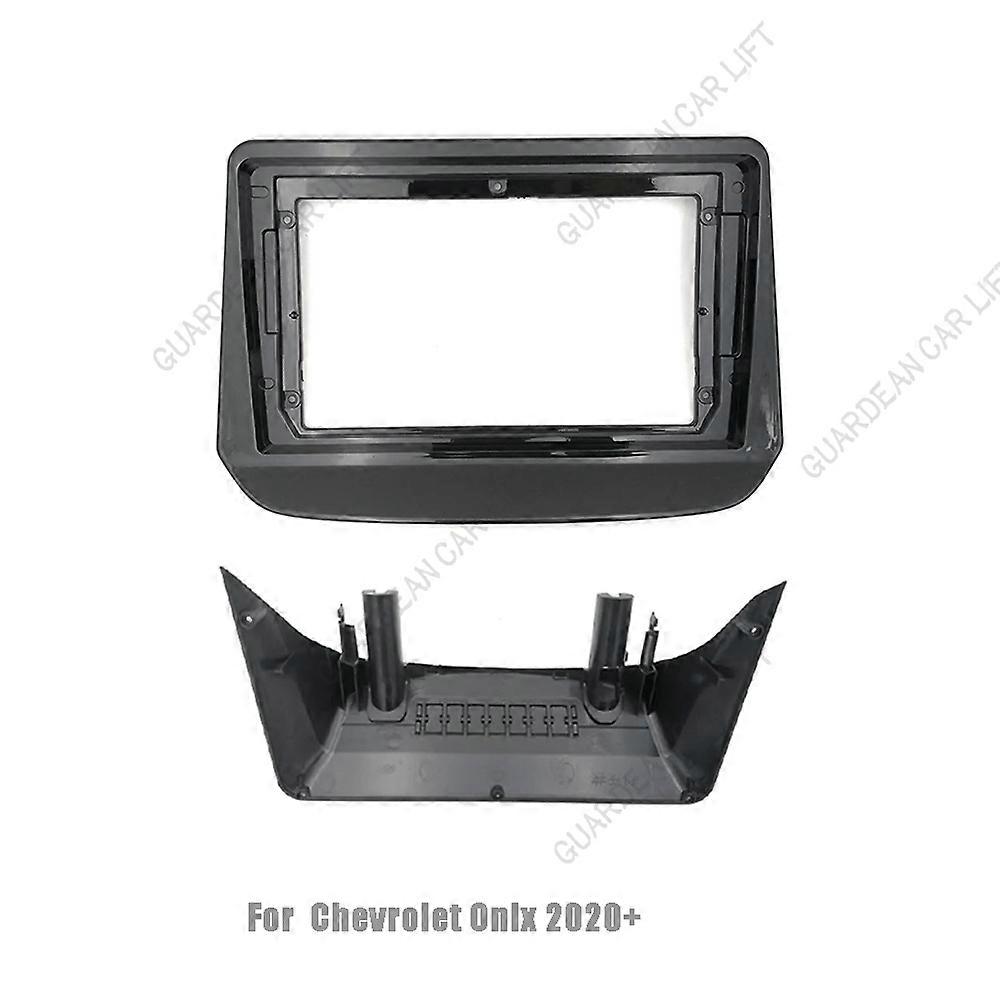 9 pouces pour chevrolet onix 2020 + carradio fascias android gps mp5 lecteur stéréo 2 din unité principale panneau tableau de bord cadre installation tri