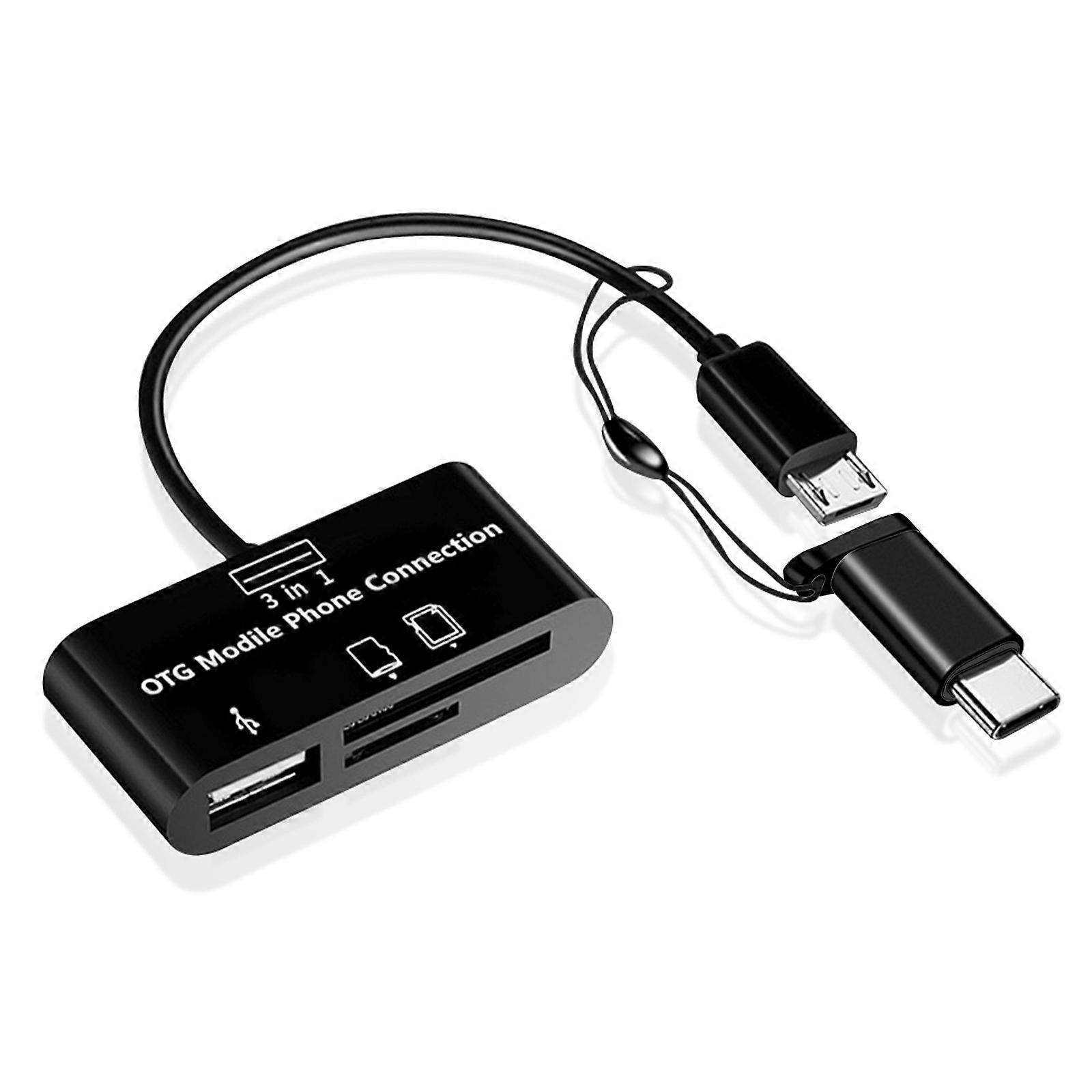 USB Flash Card Reader OTG Adapter USB Type C to Micro USB SD TF Card Reader