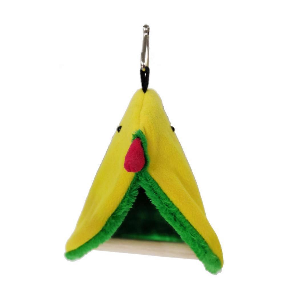 Bird Hanging Hammock Cage Plush Hideout Tent Hut Triangle Rest House Cartoon